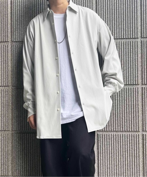 meagratia（メアグラーティア）の「side button long shirt（シャツ/ブラウス・メンズ・イエロー/ブラック/グレー系その他・2）」の3枚目の写真
