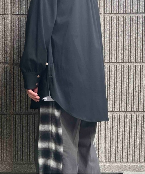 meagratia（メアグラーティア）の「side button long shirt（シャツ/ブラウス・メンズ・イエロー/ブラック/グレー系その他・2）」の10枚目の写真