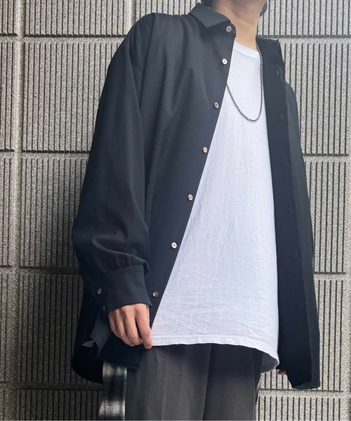 meagratia（メアグラーティア）の「side button long shirt（シャツ/ブラウス・メンズ・イエロー/ブラック/グレー系その他・2）」の5枚目の写真