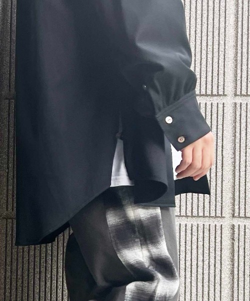 meagratia（メアグラーティア）の「side button long shirt（シャツ/ブラウス・メンズ・イエロー/ブラック/グレー系その他・2）」の4枚目の写真