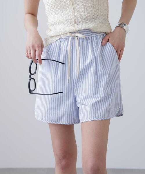 FREE'S MART（フリーズマート）の「◆〈セットアップ対応〉ストライプショートパンツ（その他パンツ・レディース・ホワイト系その他/ブラウン系その他・FREE）」の4枚目の写真