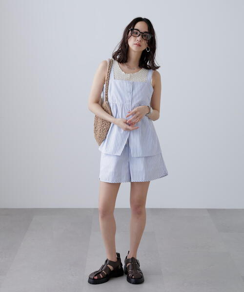 FREE'S MART（フリーズマート）の「◆〈セットアップ対応〉ストライプショートパンツ（その他パンツ・レディース・ホワイト系その他/ブラウン系その他・FREE）」の11枚目の写真