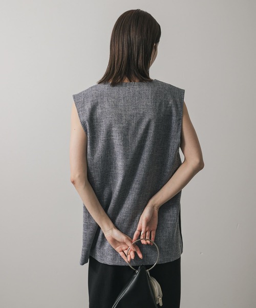 SENSE OF PLACE by URBAN RESEARCH(センスオブプレイスバイアーバンリサーチ)の「スキッパーツイードベスト(ベスト・レディース・ベージュ/ネイビー/ブラック・ONE)」の16枚目の写真