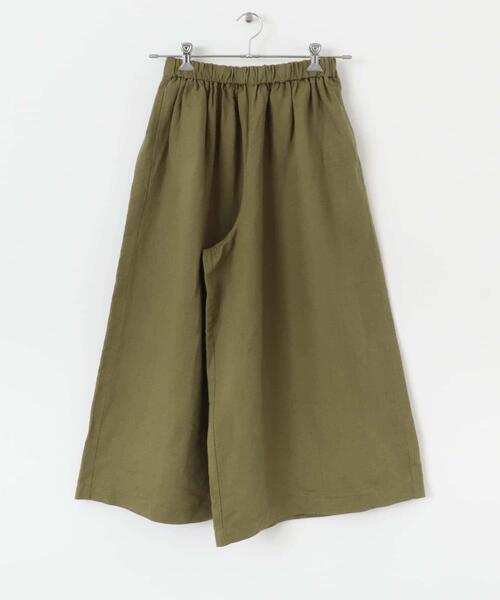 かぐれ（カグレ）の「リネンレーヨンワイドギャザーパンツ（その他パンツ・レディース・スミクロ/チャコールグレー/ライトカーキ・FREE）」の13枚目の写真
