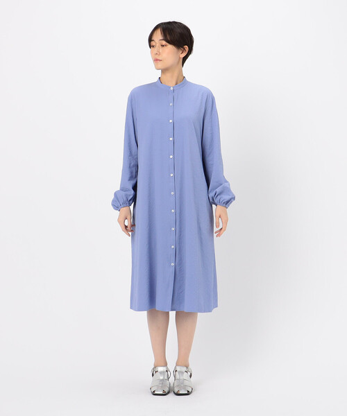 Gabardine K.T（ギャバジンケーティー）の「ポコポコ平織り シャツドレス（ワンピース・レディース・サックスブルー・7号/9号）」の6枚目の写真