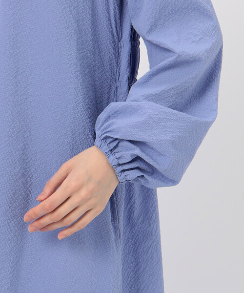 Gabardine K.T（ギャバジンケーティー）の「ポコポコ平織り シャツドレス（ワンピース・レディース・サックスブルー・7号/9号）」の10枚目の写真