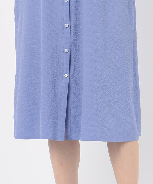 Gabardine K.T（ギャバジンケーティー）の「ポコポコ平織り シャツドレス（ワンピース・レディース・サックスブルー・7号/9号）」の12枚目の写真