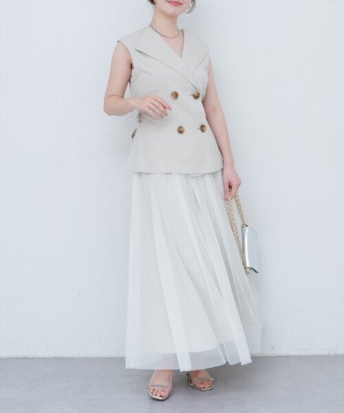 natural couture（ナチュラルクチュール）の「ベストセットキャミワンピース（ワンピース・レディース・ブラック/ブラウン/アイボリー・FREE）」の17枚目の写真