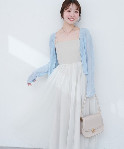 natural couture（ナチュラルクチュール）の「ベストセットキャミワンピース（ワンピース・レディース・ブラック/ブラウン/アイボリー・FREE）」の9枚目の写真