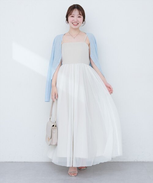 natural couture（ナチュラルクチュール）の「ベストセットキャミワンピース（ワンピース・レディース・ブラック/ブラウン/アイボリー・FREE）」の7枚目の写真