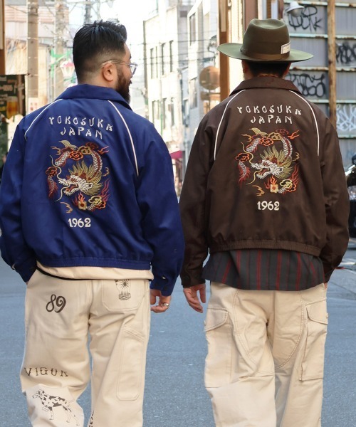 KRIFF MAYER(クリフメイヤー)の「スーベニア刺繍ステンカラーJK(ステンカラーコート・メンズ・ブルー/カーキ/ブラック/アイボリー/ブラウン・LARGE/MEDIUM/X-LARGE)」の9枚目の写真