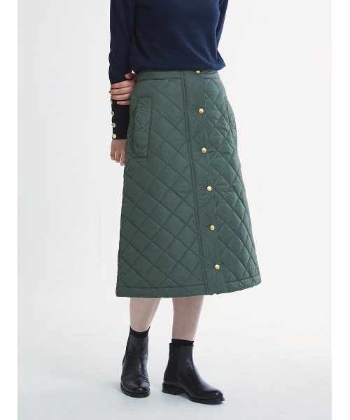Barbour(バブアー)の「BEDALE キルティング スカート"Japan Exclusive"(スカート・レディース・カーキ/ブラック/ベージュ・MEDIUM/SMALL)」の3枚目の写真