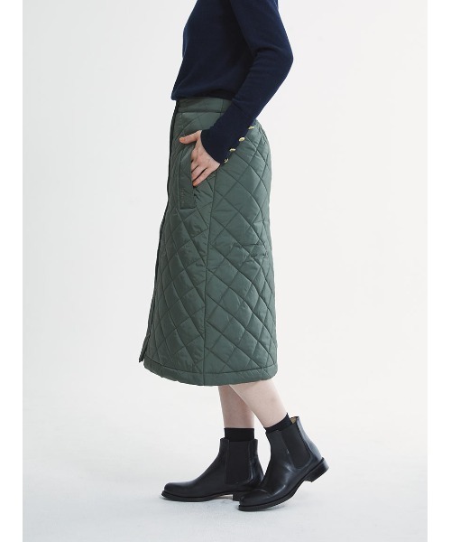 Barbour(バブアー)の「BEDALE キルティング スカート"Japan Exclusive"(スカート・レディース・カーキ/ブラック/ベージュ・MEDIUM/SMALL)」の9枚目の写真