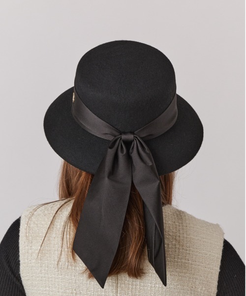 Chapeau d' O（シャポードオー）の「Chapeau d' O  Long Wo Casablanca EXC. / シャポードオー（ハット・レディース・ブラック/グレー・M/57.5cm）」の5枚目の写真