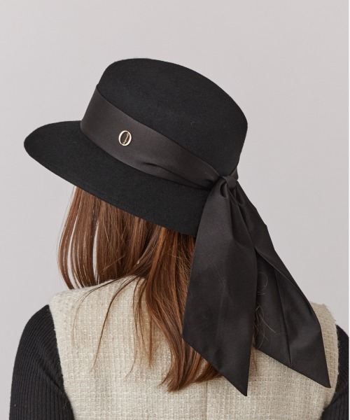 Chapeau d' O（シャポードオー）の「Chapeau d' O  Long Wo Casablanca EXC. / シャポードオー（ハット・レディース・ブラック/グレー・M/57.5cm）」の6枚目の写真