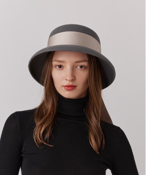 Chapeau d' O（シャポードオー）の「Chapeau d' O  Long Wo Casablanca EXC. / シャポードオー（ハット・レディース・ブラック/グレー・M/57.5cm）」の17枚目の写真