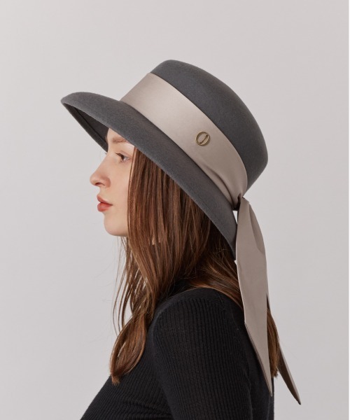 Chapeau d' O（シャポードオー）の「Chapeau d' O  Long Wo Casablanca EXC. / シャポードオー（ハット・レディース・ブラック/グレー・M/57.5cm）」の19枚目の写真