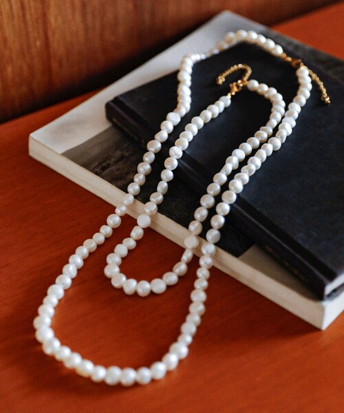 quaranciel: 淡水 パール ロング ネックレス（ネックレス