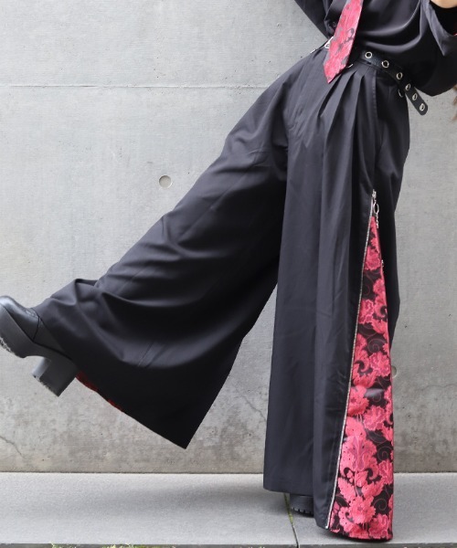 唐草文様ジャカードジップパンツ（その他パンツ）｜REZEN