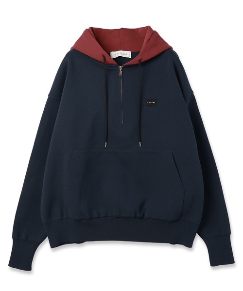 CULLNI アウター　パーカー Embroidery Patch Half Zip Knit Hoodie（パーカー）｜CULLNI