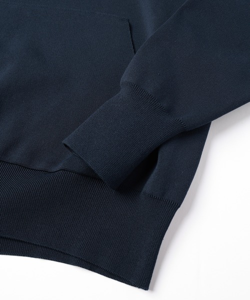 CULLNI（クルニ）の「Embroidery Patch Half Zip Knit Hoodie（パーカー・メンズ・グレー/ブラック/ブラウン/ネイビー・2/1/0）」の21枚目の写真