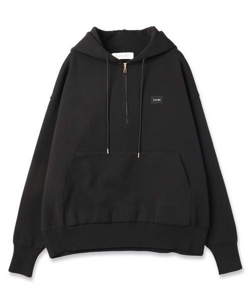 CULLNI（クルニ）の「Embroidery Patch Half Zip Knit Hoodie（パーカー・メンズ・グレー/ブラック/ブラウン/ネイビー・2/1/0）」の22枚目の写真
