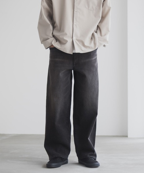 NAVY(ネイビー)の「NAVY マイデニ バレルレッグ ワイドデニムパンツ(デニムパンツ・メンズ・ブルー系1/ブラック/ブルー系2・S/M/L/XL)」の5枚目の写真