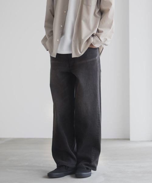 NAVY(ネイビー)の「NAVY マイデニ バレルレッグ ワイドデニムパンツ(デニムパンツ・メンズ・ブルー系1/ブラック/ブルー系2・S/M/L/XL)」の6枚目の写真