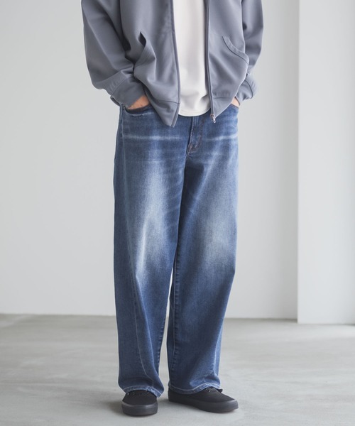 NAVY(ネイビー)の「NAVY マイデニ バレルレッグ ワイドデニムパンツ(デニムパンツ・メンズ・ブルー系1/ブラック/ブルー系2・S/M/L/XL)」の11枚目の写真