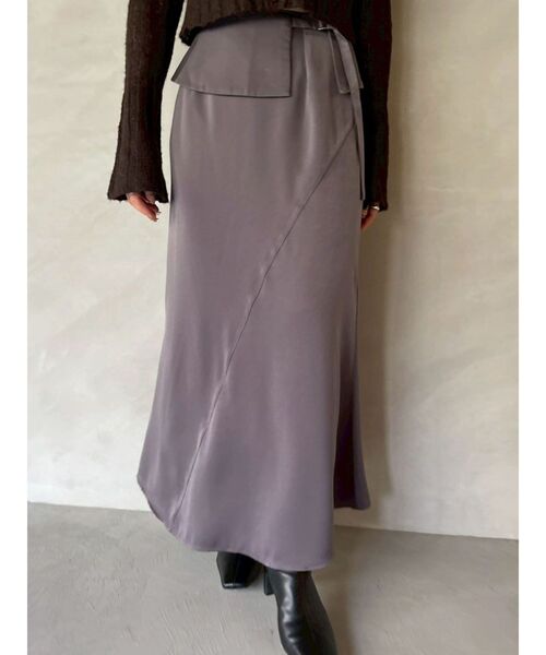 LAGUNAMOON（ラグナムーン）の「ラペルベルトセットナローフレアスカート（スカート・レディース・チャコールグレー/ベージュ・SMALL/MEDIUM）」の15枚目の写真