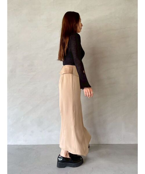 LAGUNAMOON（ラグナムーン）の「ラペルベルトセットナローフレアスカート（スカート・レディース・チャコールグレー/ベージュ・SMALL/MEDIUM）」の21枚目の写真
