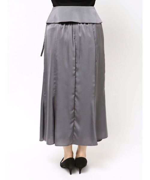 LAGUNAMOON（ラグナムーン）の「ラペルベルトセットナローフレアスカート（スカート・レディース・チャコールグレー/ベージュ・SMALL/MEDIUM）」の5枚目の写真