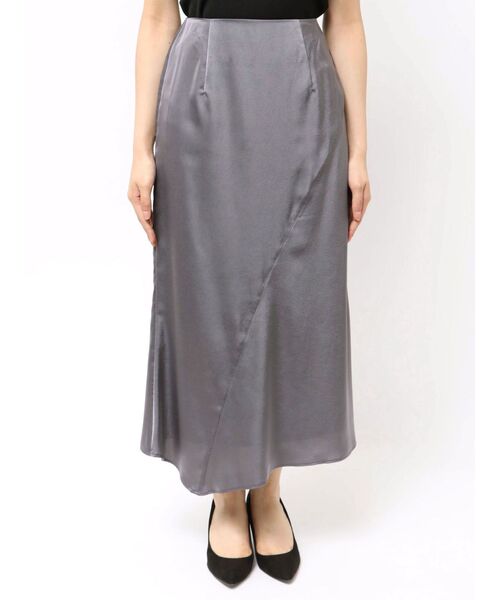 LAGUNAMOON（ラグナムーン）の「ラペルベルトセットナローフレアスカート（スカート・レディース・チャコールグレー/ベージュ・SMALL/MEDIUM）」の9枚目の写真