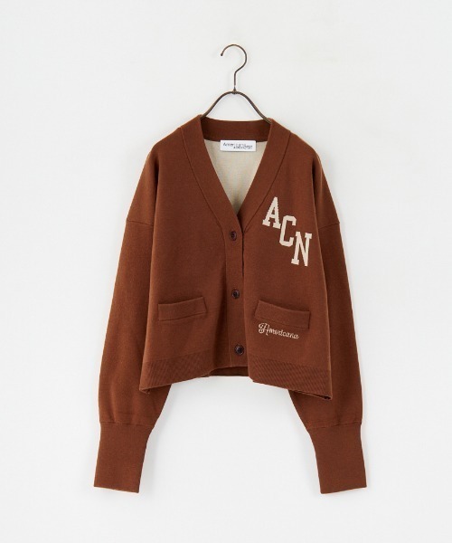 AMERICANA（アメリカーナ）の「[Americana/アメリカーナ] 別注 フロントロゴ ショート丈 Vネックカーディガン（カーディガン/ボレロ・レディース・ネイビー/ブラウン・ONE SIZE）」の19枚目の写真