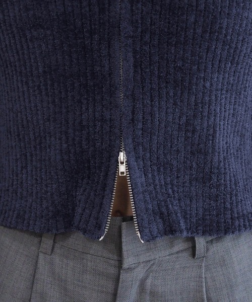 tiptop（ティップトップ）の「ベロア調ダブルジップカーディガン（カーディガン/ボレロ・レディース・チャコールグレー/アイボリー/ネイビー/ボルドー・FREE）」の14枚目の写真