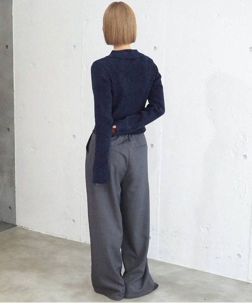 セール】ベロア調ダブルジップカーディガン（カーディガン