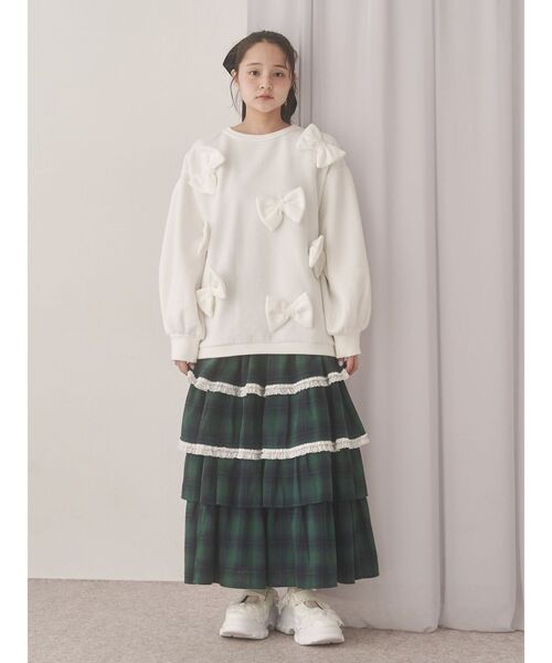 merry jenny（メリージェニー）の「ティアードティアードチェックスカート（スカート・レディース・ブラック/グリーン/レッド・FREE）」の16枚目の写真