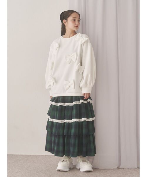 merry jenny（メリージェニー）の「ティアードティアードチェックスカート（スカート・レディース・ブラック/グリーン/レッド・FREE）」の17枚目の写真