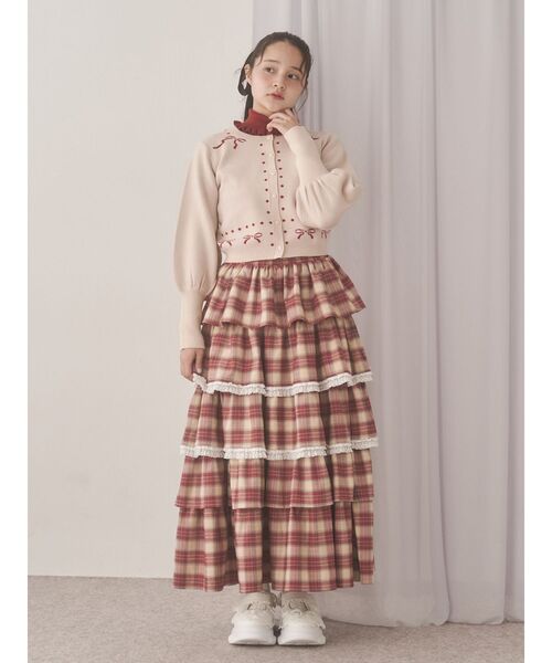 merry jenny（メリージェニー）の「ティアードティアードチェックスカート（スカート・レディース・ブラック/グリーン/レッド・FREE）」の20枚目の写真