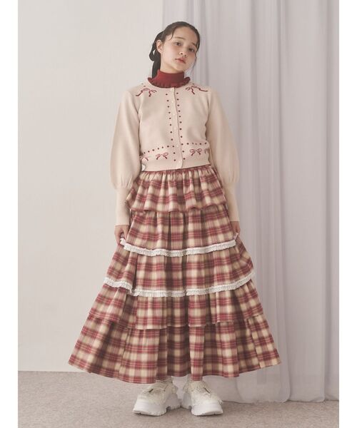 merry jenny（メリージェニー）の「ティアードティアードチェックスカート（スカート・レディース・ブラック/グリーン/レッド・FREE）」の21枚目の写真