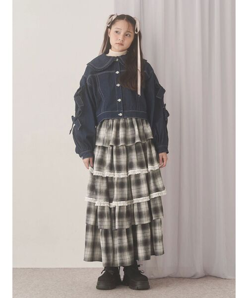 merry jenny（メリージェニー）の「ティアードティアードチェックスカート（スカート・レディース・ブラック/グリーン/レッド・FREE）」の22枚目の写真