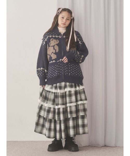 merry jenny（メリージェニー）の「ティアードティアードチェックスカート（スカート・レディース・ブラック/グリーン/レッド・FREE）」の21枚目の写真