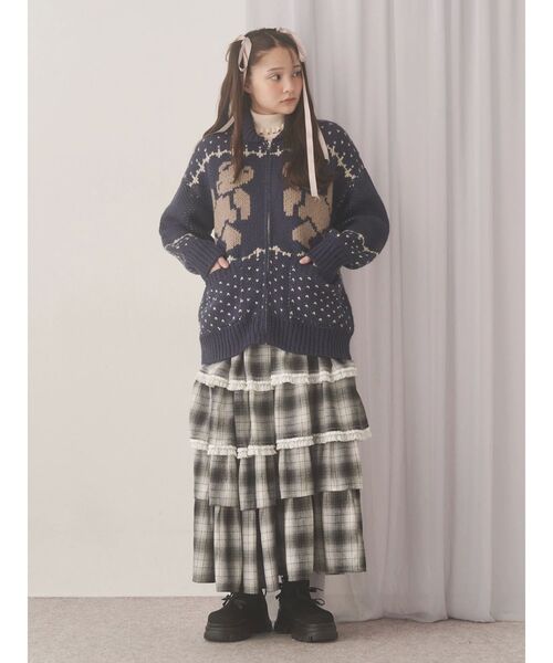 merry jenny（メリージェニー）の「ティアードティアードチェックスカート（スカート・レディース・ブラック/グリーン/レッド・FREE）」の20枚目の写真
