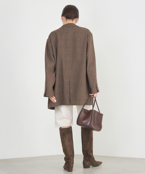 IENA(イエナ)の「COUTURE D’ADAM/クチュールドアダム BIG JK グレンチェック(テーラードジャケット・レディース・ブラウン・38)」の5枚目の写真