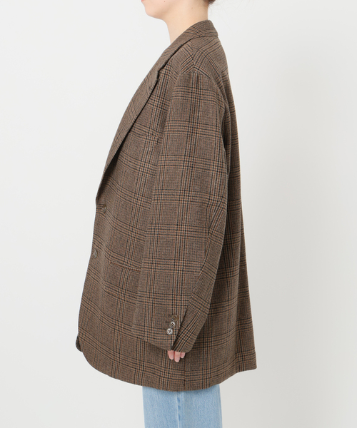 IENA(イエナ)の「COUTURE D’ADAM/クチュールドアダム BIG JK グレンチェック(テーラードジャケット・レディース・ブラウン・38)」の18枚目の写真