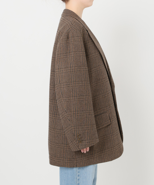 IENA(イエナ)の「COUTURE D’ADAM/クチュールドアダム BIG JK グレンチェック(テーラードジャケット・レディース・ブラウン・38)」の11枚目の写真