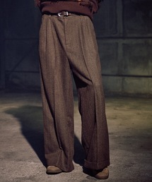 Casper John(LXp[W)Jacquard baggy slacks / WK[hoM[XbNX(XbNX)