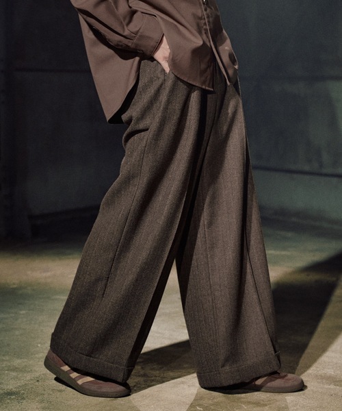 Casper John ジャガードバギースラックス グレイジュベージュ Sサイズ CASPER JOHN（キャスパージョン）の「Jacquard baggy slacks