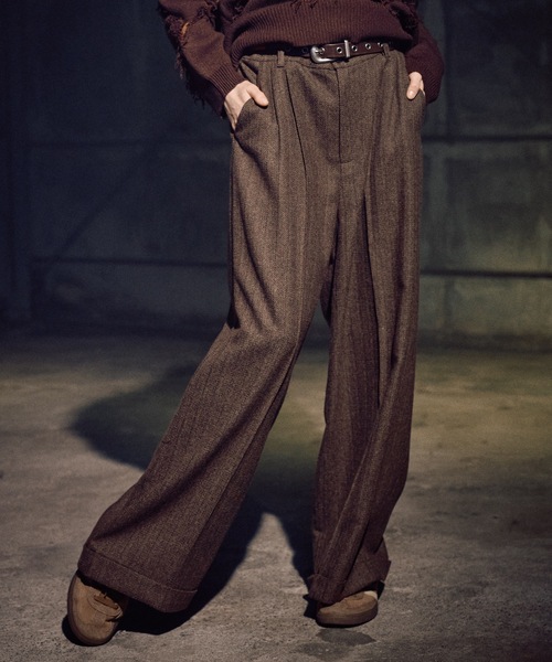 CASPER JOHN（キャスパージョン）の「Jacquard baggy slacks