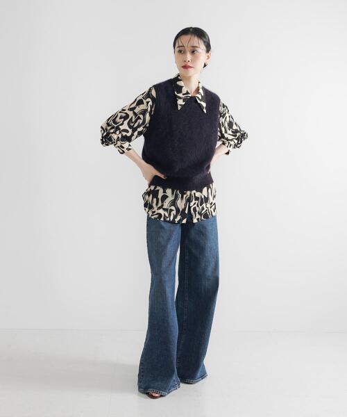 URBAN RESEARCH（アーバンリサーチ）の「SPRINTEX レトロプリントシャツ（シャツ/ブラウス・レディース・ブラック・FREE）」の6枚目の写真